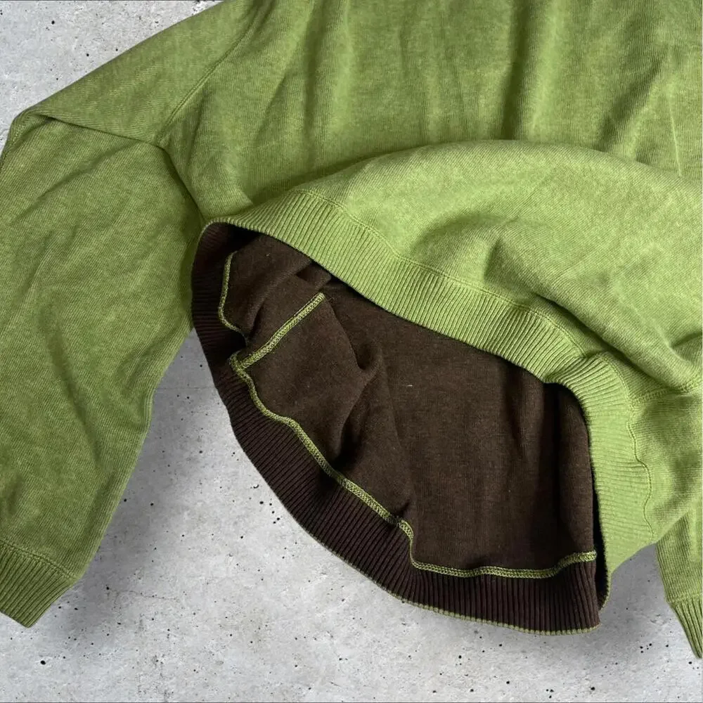 Caribbean Joe Pullover Sweater Sweatshirt Golf 1/4 Zip Men's Reversible Size XXL